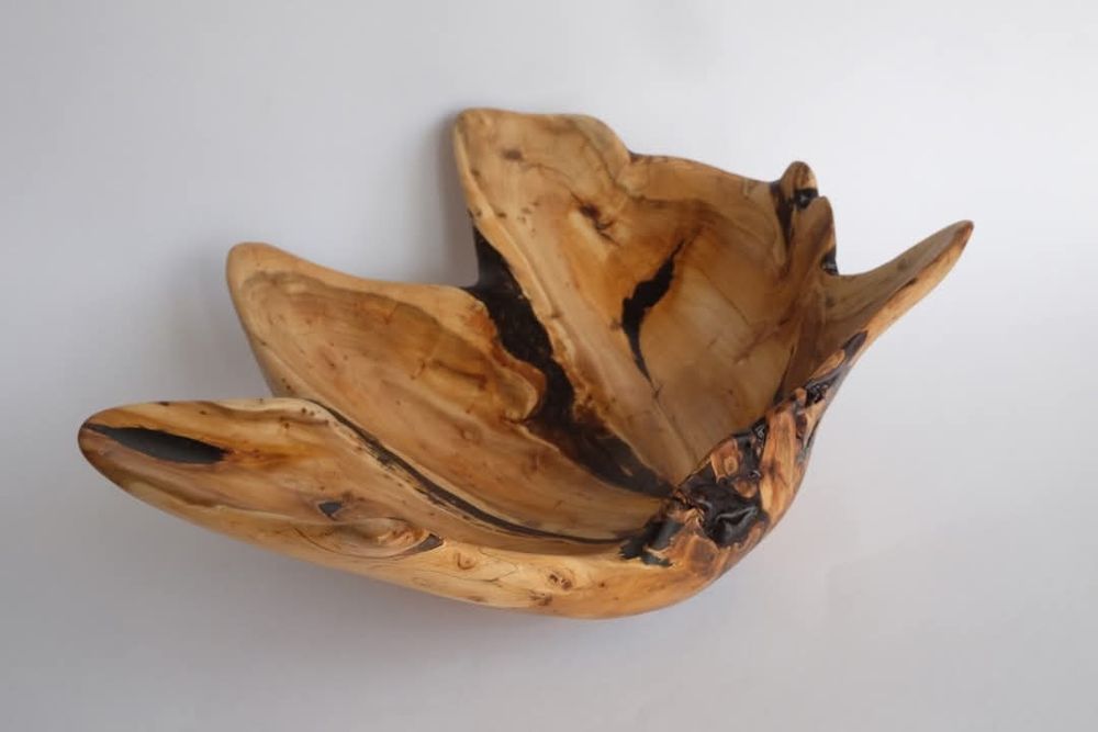 Misa z drewna, dekoracja na stół lub do biura, rękodzieło, rzeźba