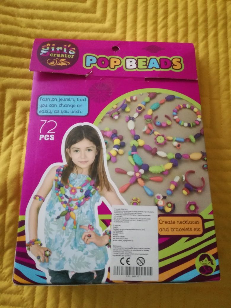 Pop beads - koraliki do tworzenia biżuterii dla dzieci, bransoletka