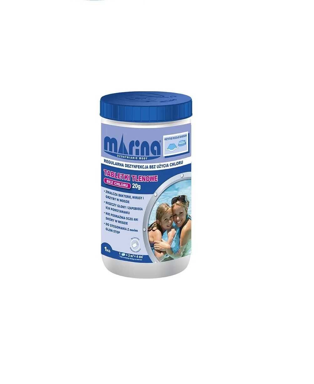 Tabletki Tlenowe -BEZ CHLORU- Profesjonalna Chemia Basenowa Marina 1kg