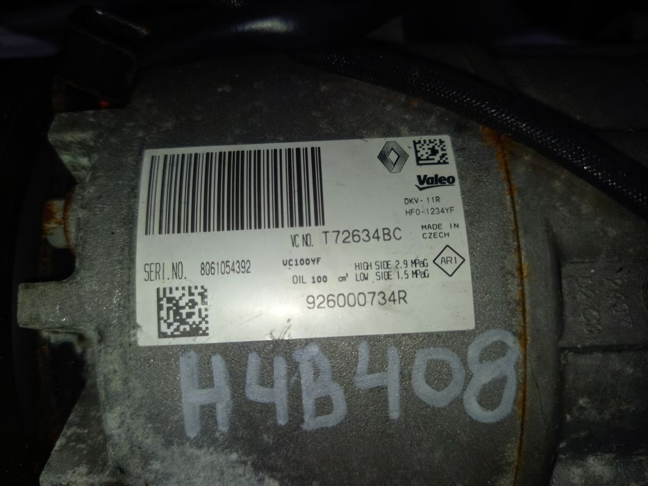Agregat klimatyzacji renault clio IV 0.9 tce H4B408