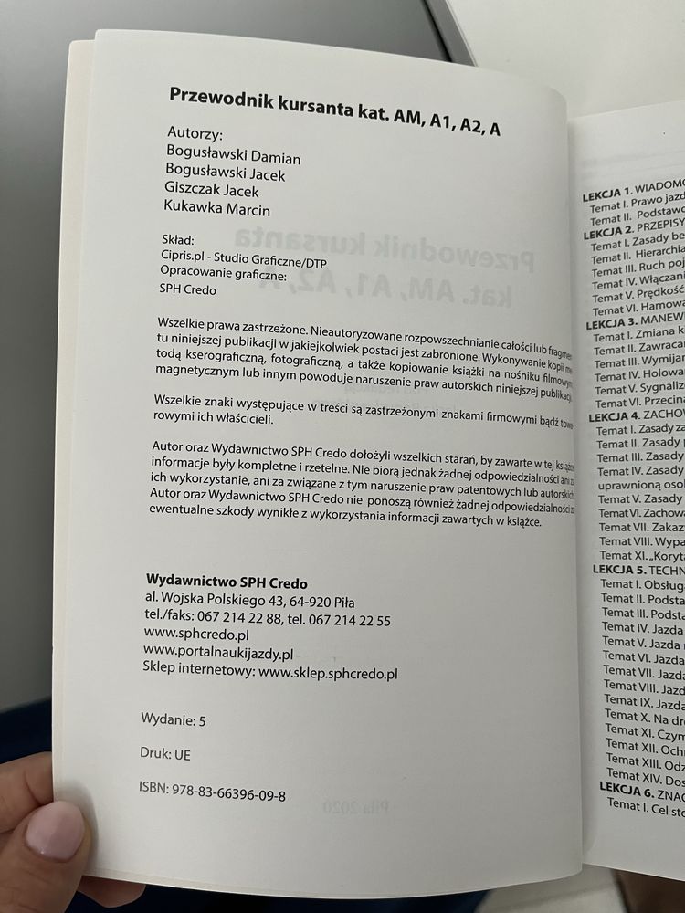Przewodnik kursanta kat. AM, A1, A2, A