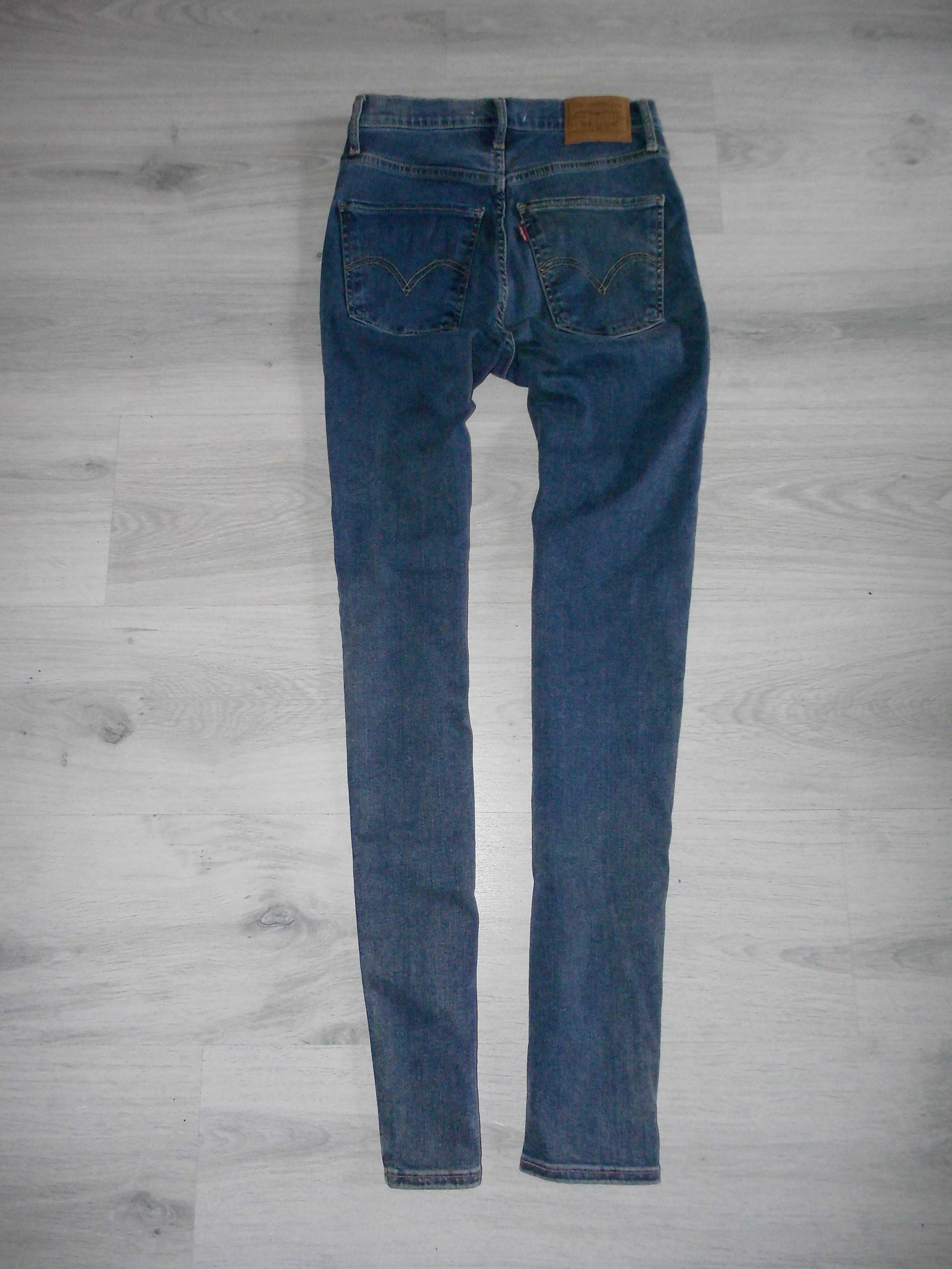 Levi`s Mile High Super Skinny Spodnie Damskie Rurki Wysoki Stan 26/30