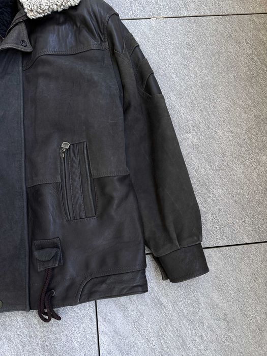 Kurtka skórzana pilotka AVIATOR skóra męska ocieplana podpinka r. XL