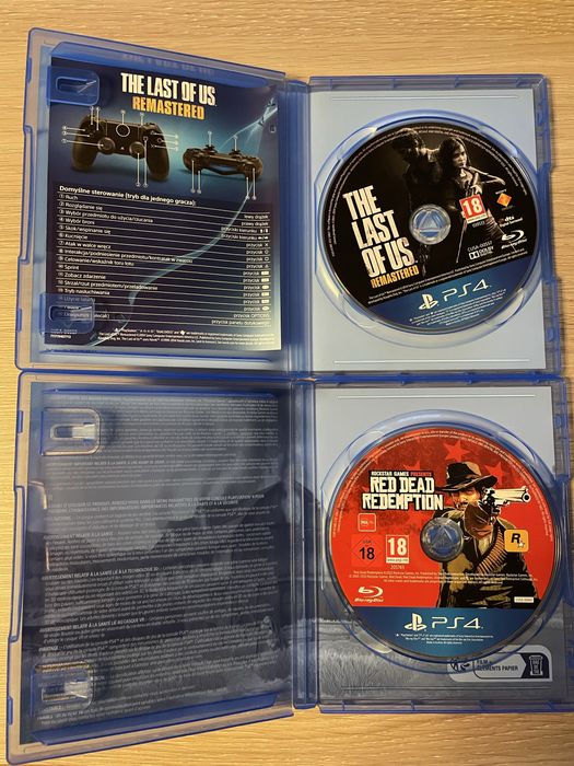 Komplet gier Red Dead Redemption 1 PS4 + The Last Of Us Remastered PS4