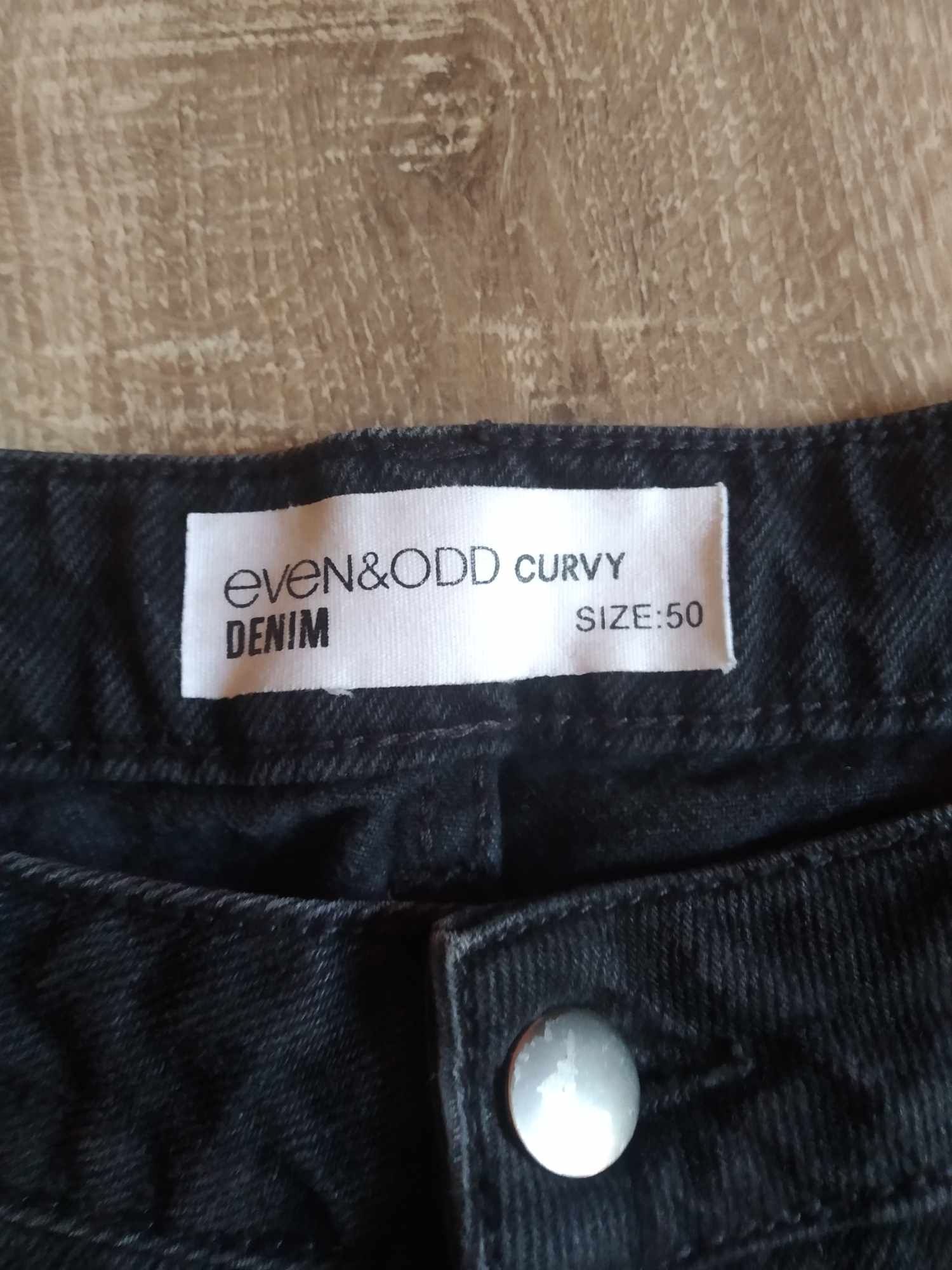 Czarne jeansy Even&Odd Curvy rozmiar 50