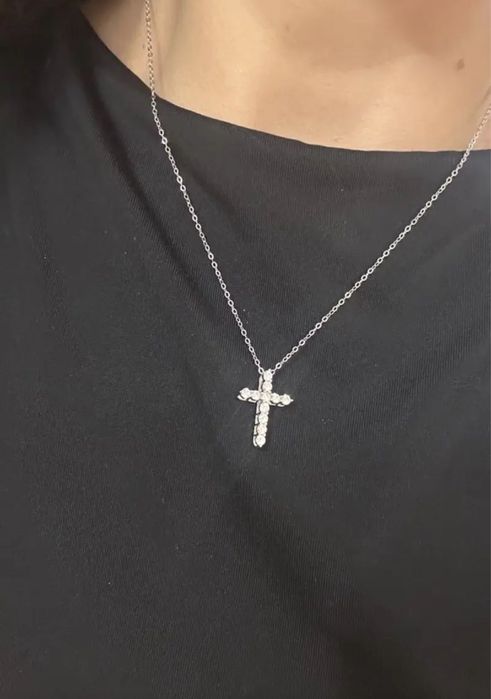 Хрестик срібний 925