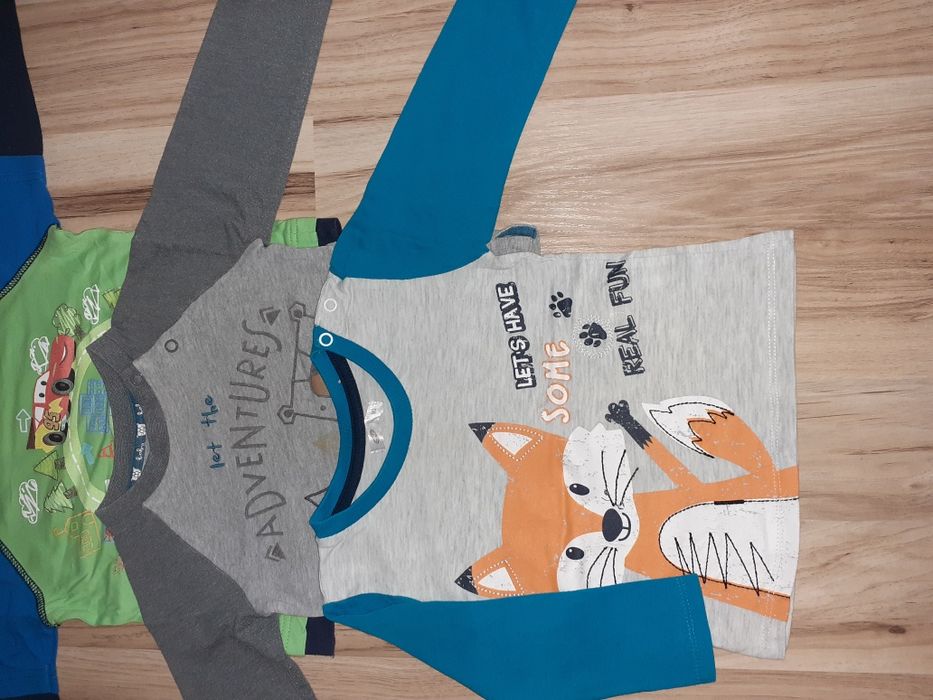 Bluzki koszulki na długi rękaw 80 cm Cars Scooby-Doo