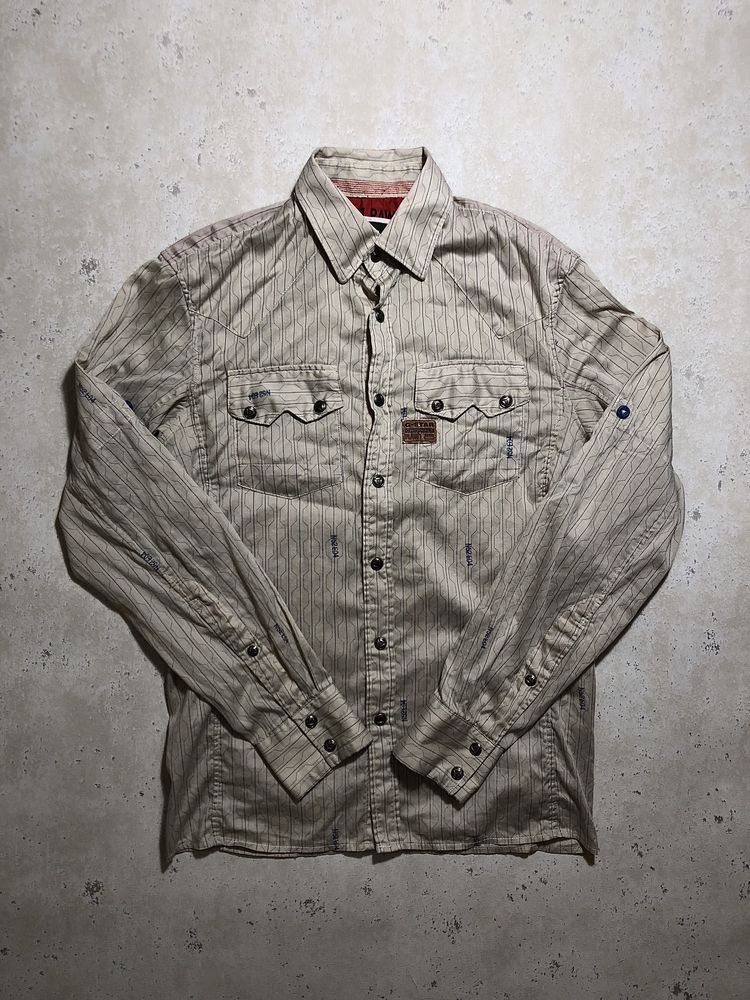 Сорочка G-Star Raw Motor Mesh Shirt L/S casual outdoor cargo