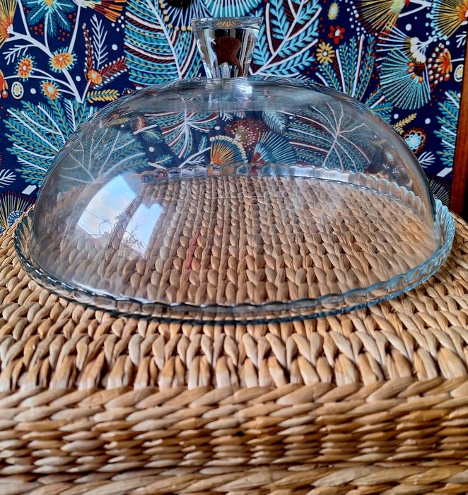 Prato de bolos e cúpula, diâmetro 32cm