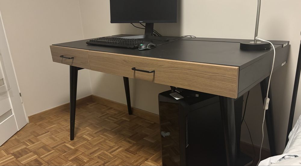 Biurko VOX Creative dębowo-czarne