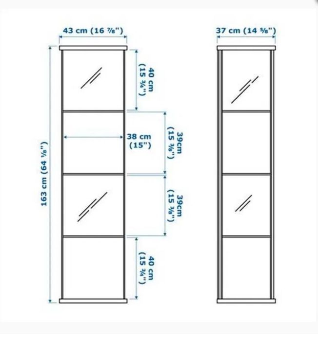 Vitrine DETOLF do IKEA