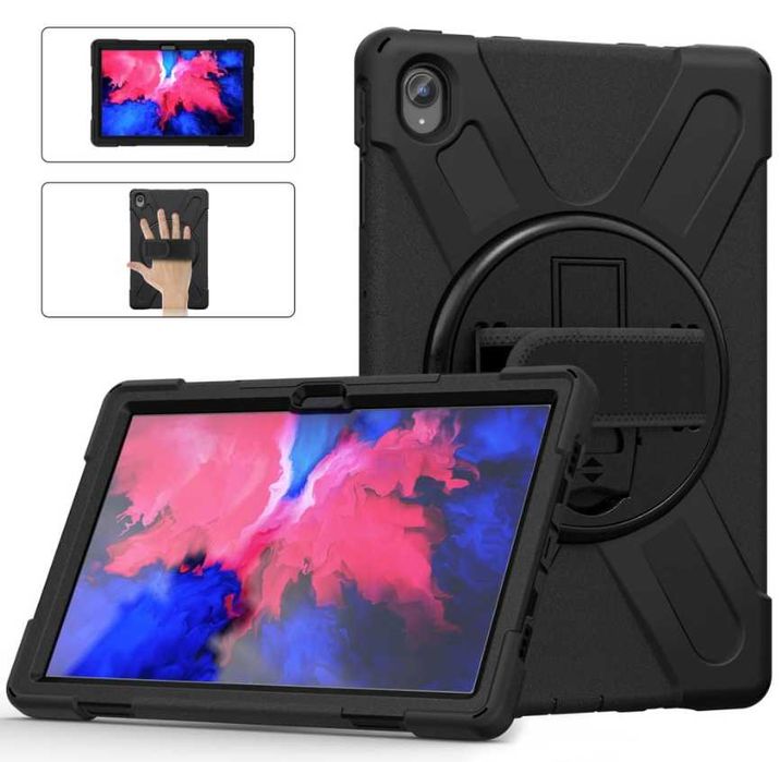 Pancerne Etui z Uchwytem do Lenovo Tab 11 / P11 Plus czarne