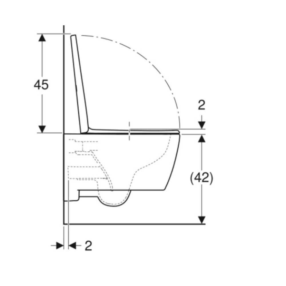 501.663.JT.1 Geberit iCon Унітаз підвісний безобідковий  Softclose