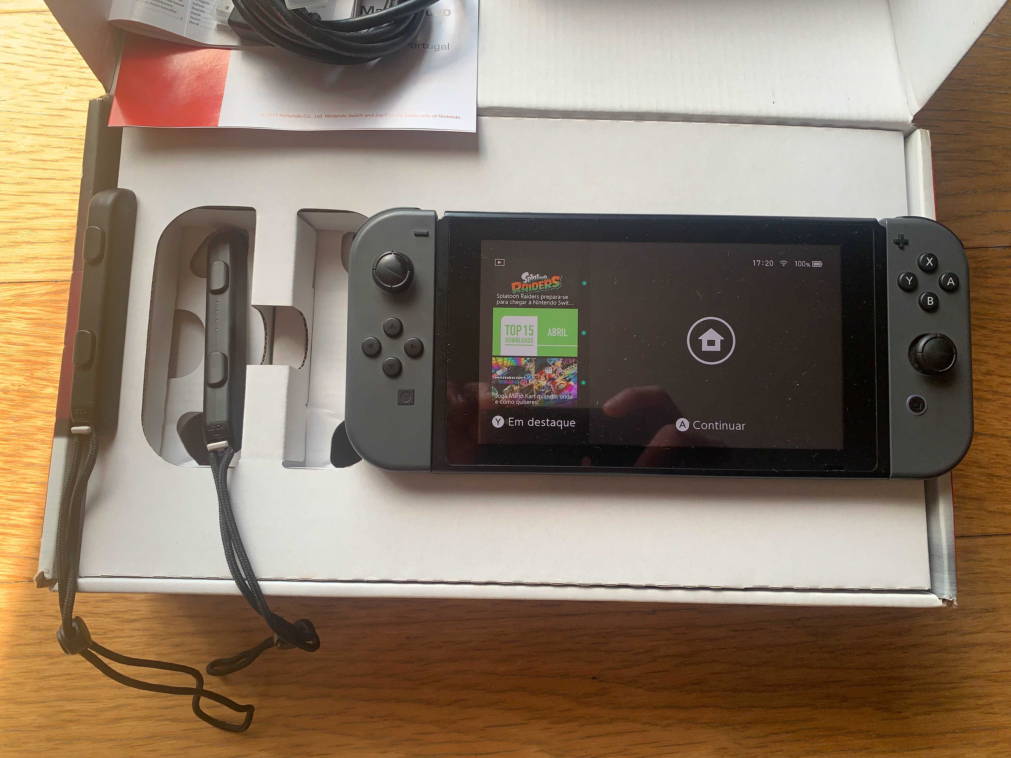 Nintendo Switch original com caixa e fatura desbloqueada