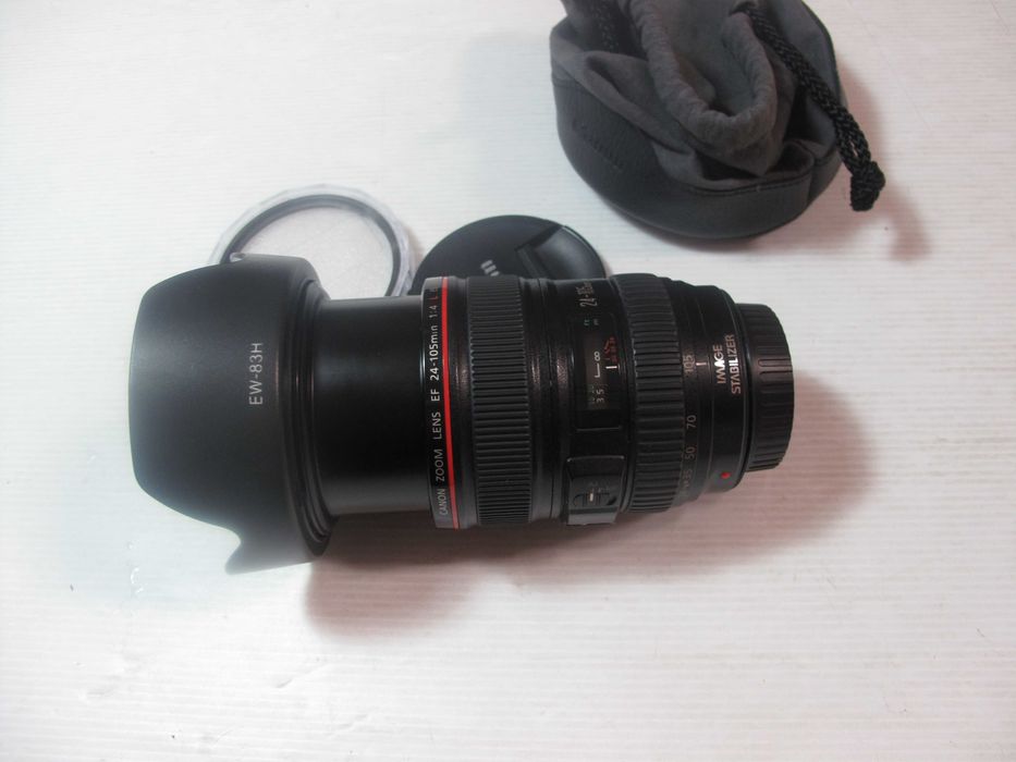 Canon 24-105 L IS completa com filtro estado TOP+TOP