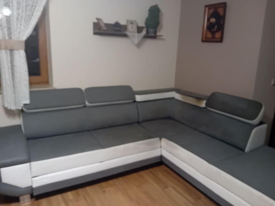 Narożnik z wstawkami Eco skóry