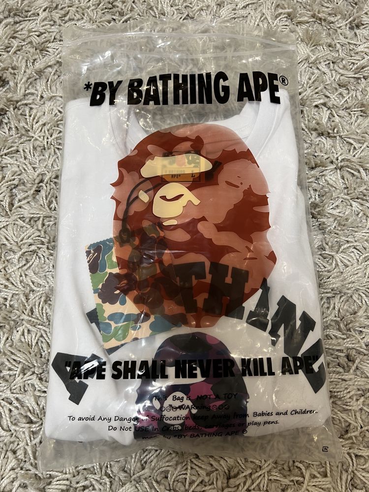 Bape a bathing ape off white футболка