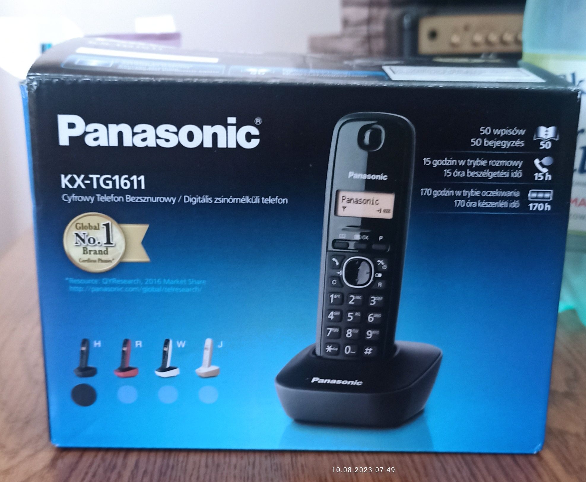 TELEFON PANASONIC telefon bezprzewodowy  KX-TG1611PD