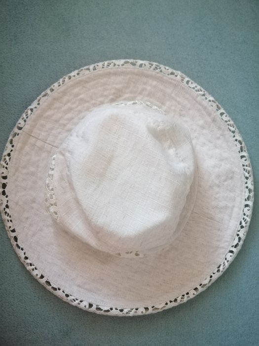 Шляпа капелюх шляпка панамка летняя от солнца пляжная ажурная из льна