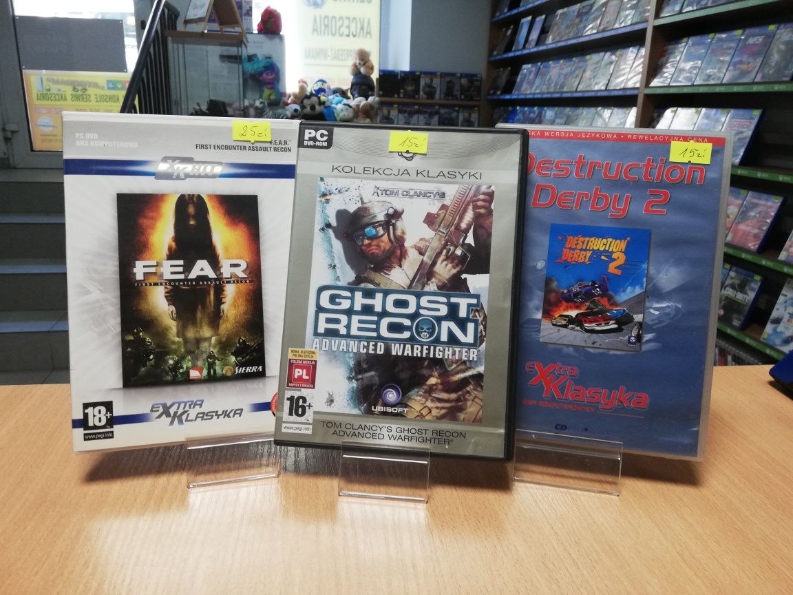 PC 3 gry Destruction Derby 2 FEAR Ghost Recon