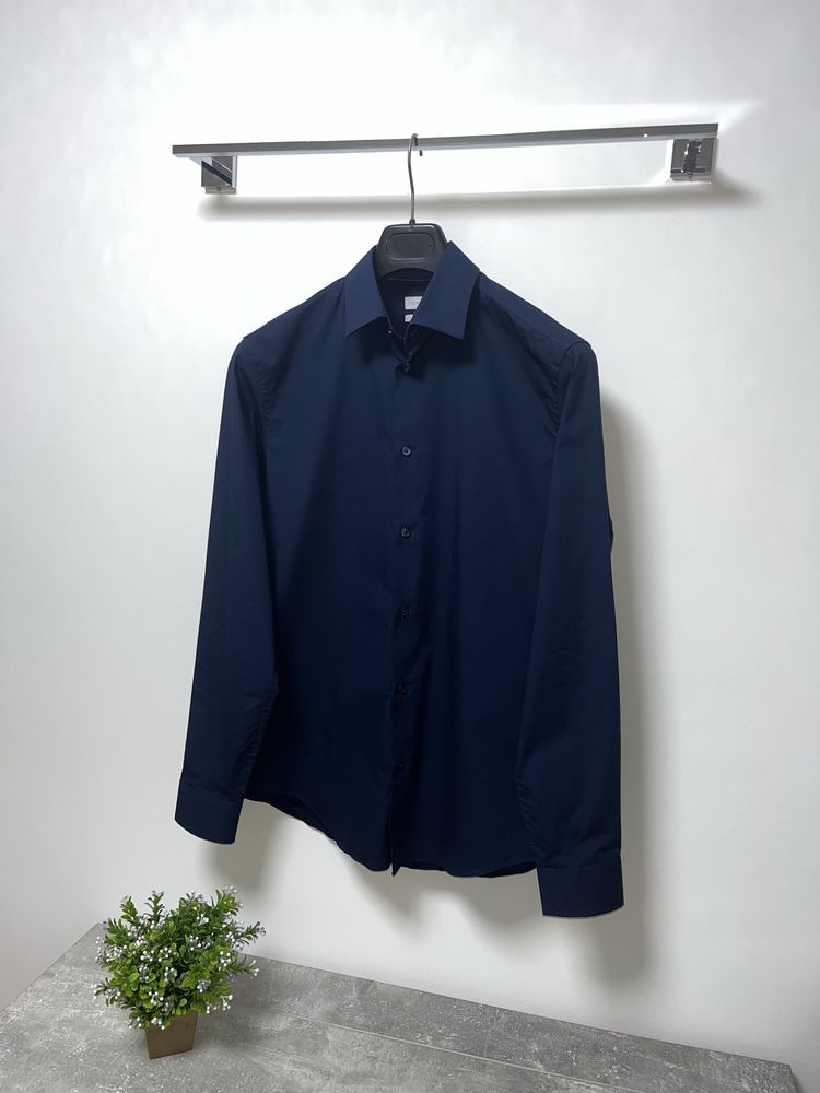 Esprit рубашка синяя slim fit / Размер L