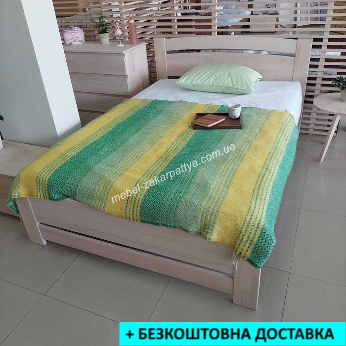 Кровать двуспальная бук. Купити ліжко деревяне . Доставка до будинку