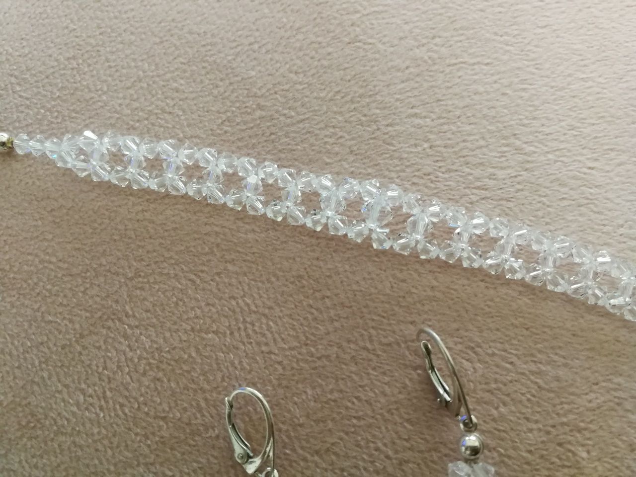 Biżuteria ślubna - kolczyki x2 +bransoletka