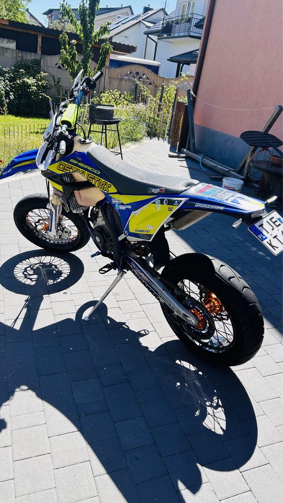 Sherco se-r 125 supermoto / enduro zarejestrowany na a1/B. 2 kpl Koł