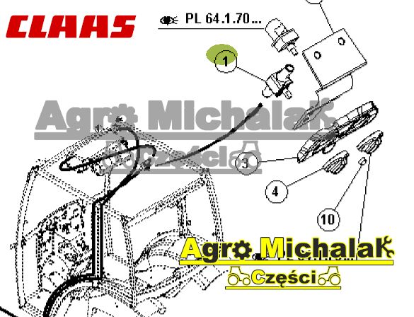 Zawór ogrzewania ciepło zimno CLAAS NECTIS 217-237