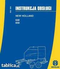 Instrukcja obslugi, katalog części prasa new holland