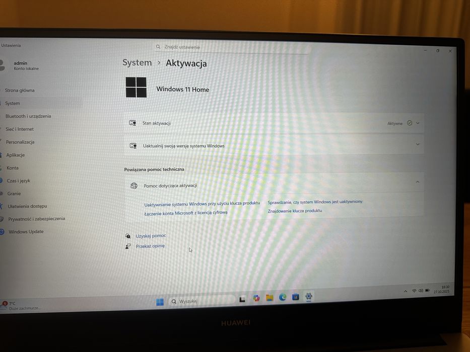 Laptop Huawai Stan idealny