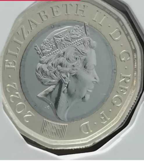 1 libra 2022, a última cunhada no reinado de Isabel II