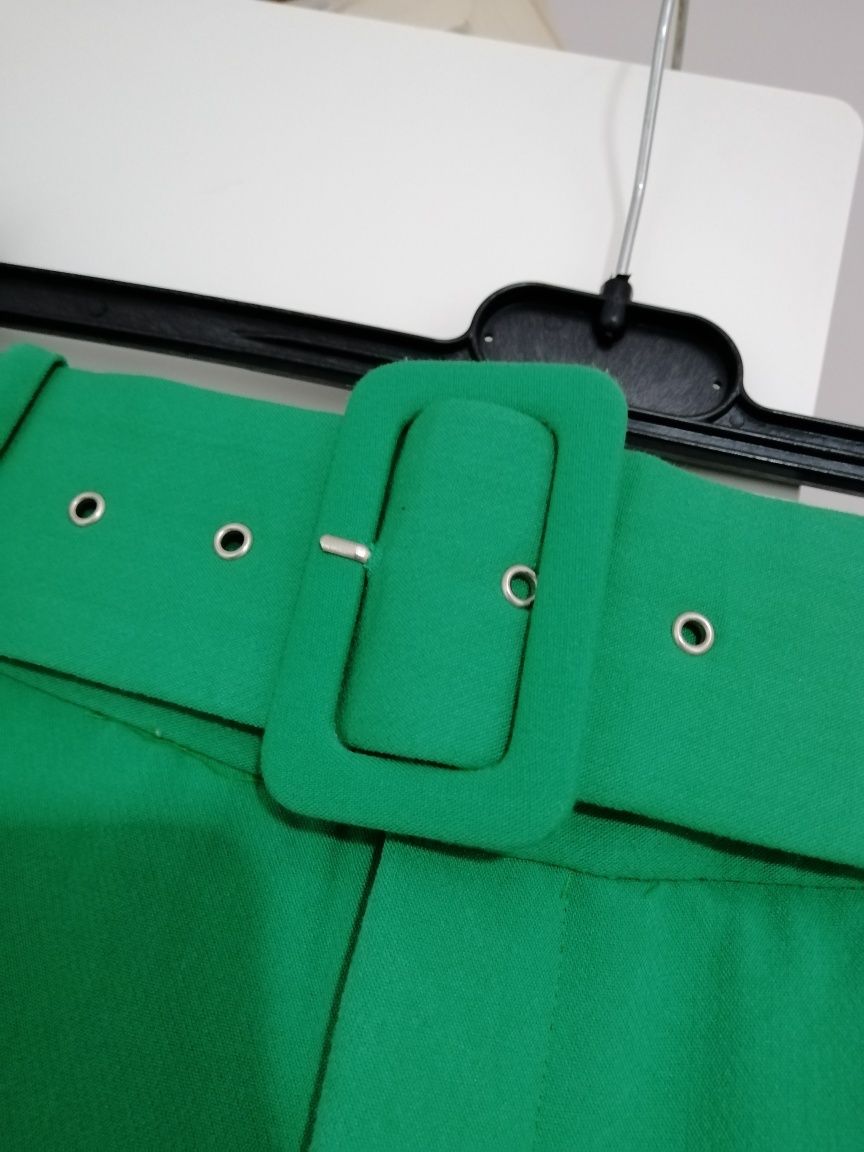 Damski zielony, ciemnozielony topowy garnitur komplet zara