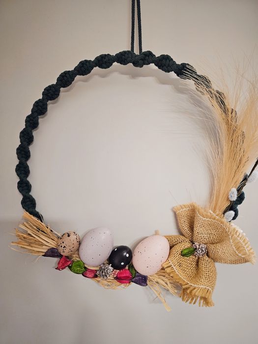 Makrama na kole Wielkanoc