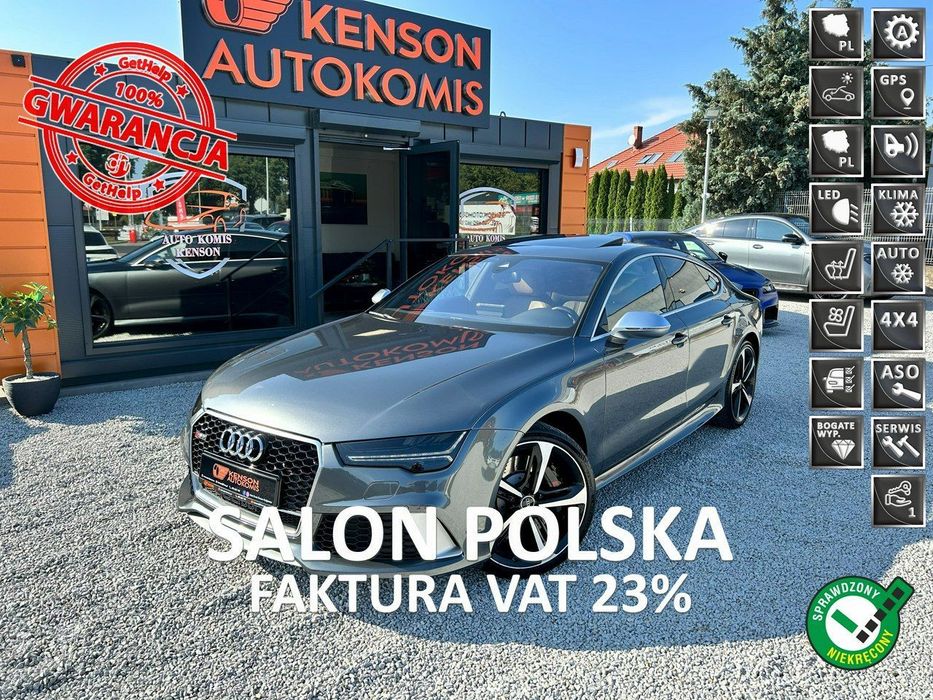 Audi RS7 Sportback 4x Podgrzewane Fotele/Wentyle, CARBON, Matrix, Exclusive, BOSE, Szyber