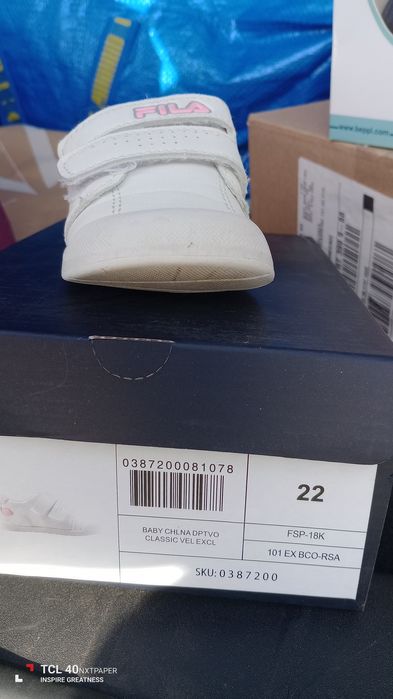 Sapatilhas fila tamanho 22