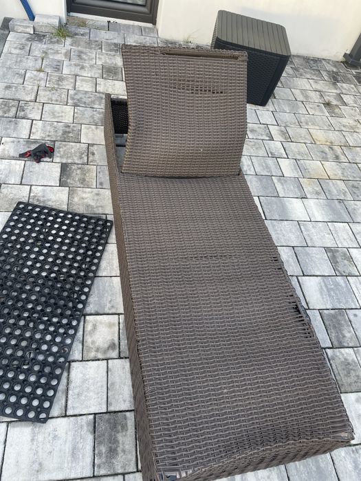 Leżak ogrodowy z technoratanu