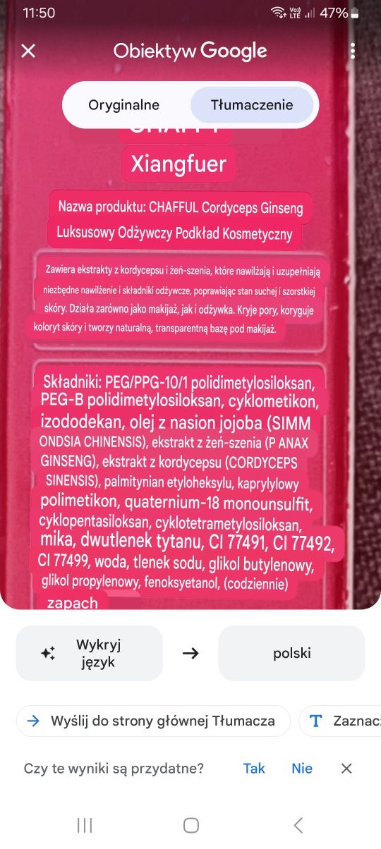 Odżywczy i luksusowy podkład kosmetyczny. Nowy.