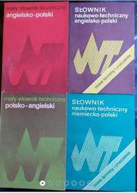 słowniki ogólne techniczne angielski niemiecki rosyjski zestaw