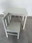 IKEA ZESTAW KRITTER stolik +1 x krzesełko, BIAŁY