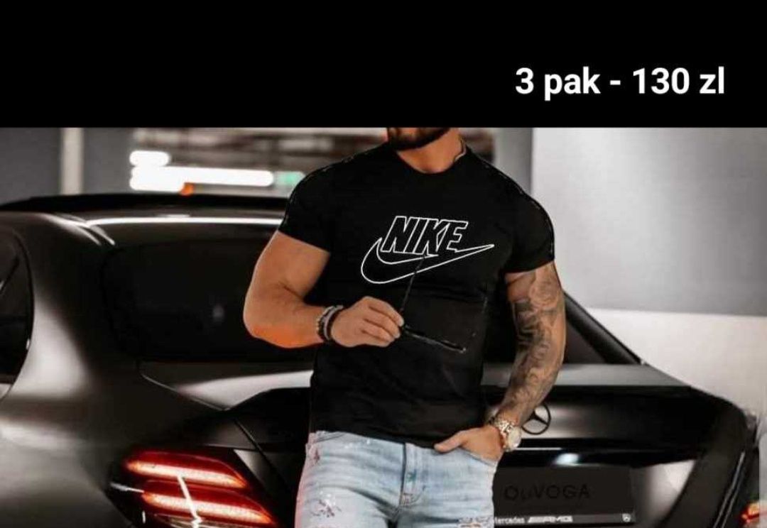 Koszulki męskie Calvin Klein, Nike, Emporio Armani 3 pak!