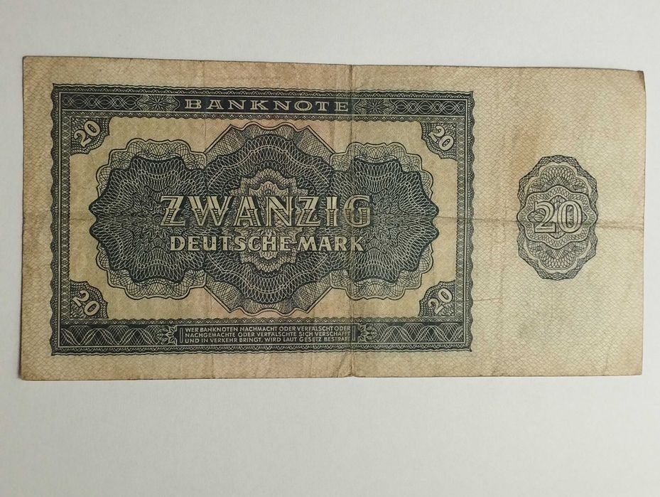 Sprzedam banknot Niemcy NRD 20 marek 1955r. seria AF