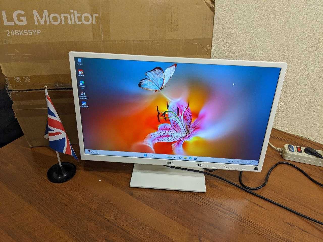 Монітор LG 24"IPS FHD HDMI+DP+VGA+DVI Колонки, Поворотний екран