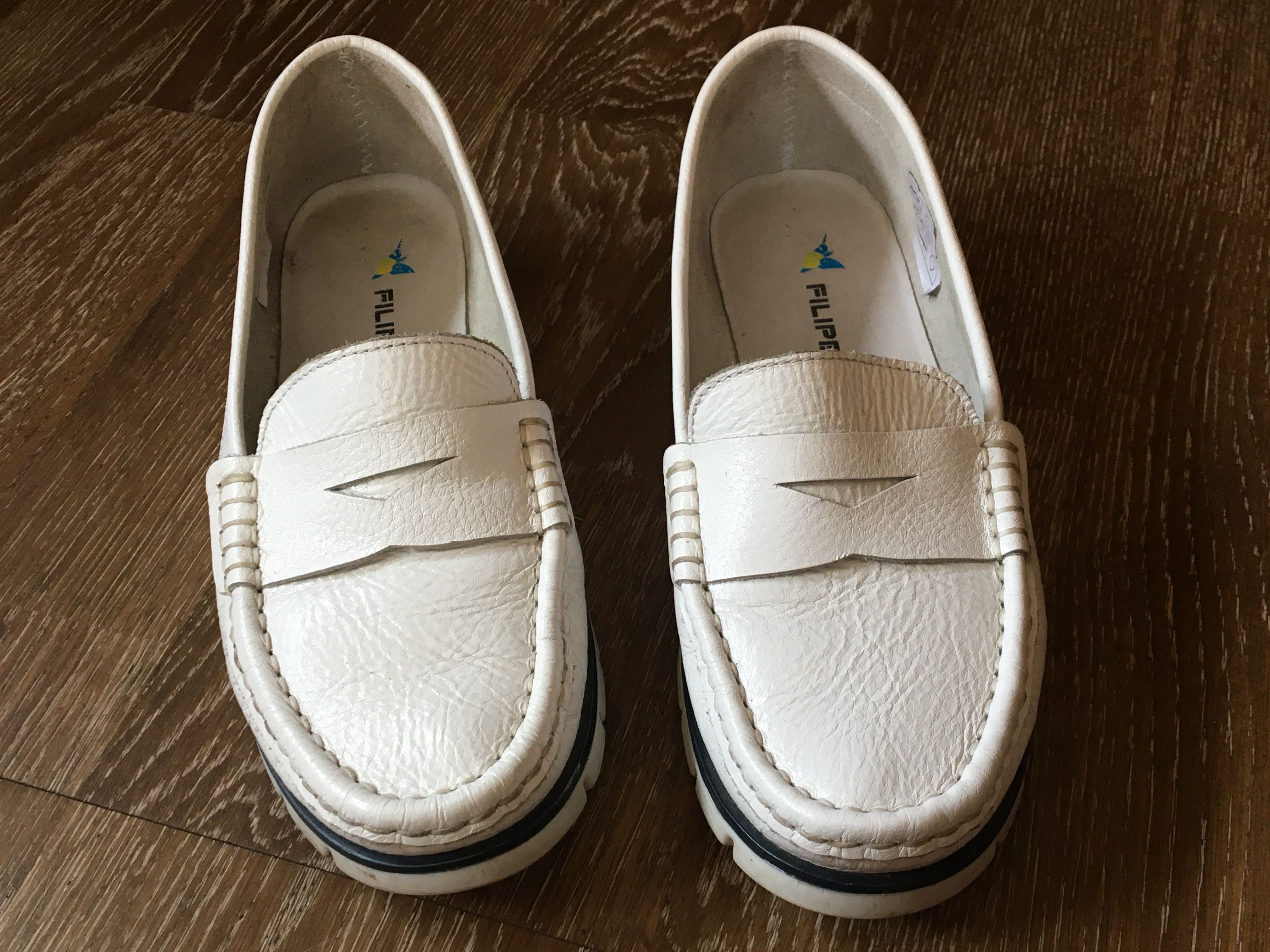 Filipe Shoes, 36,  mokasyny, białe, skóra naturalna