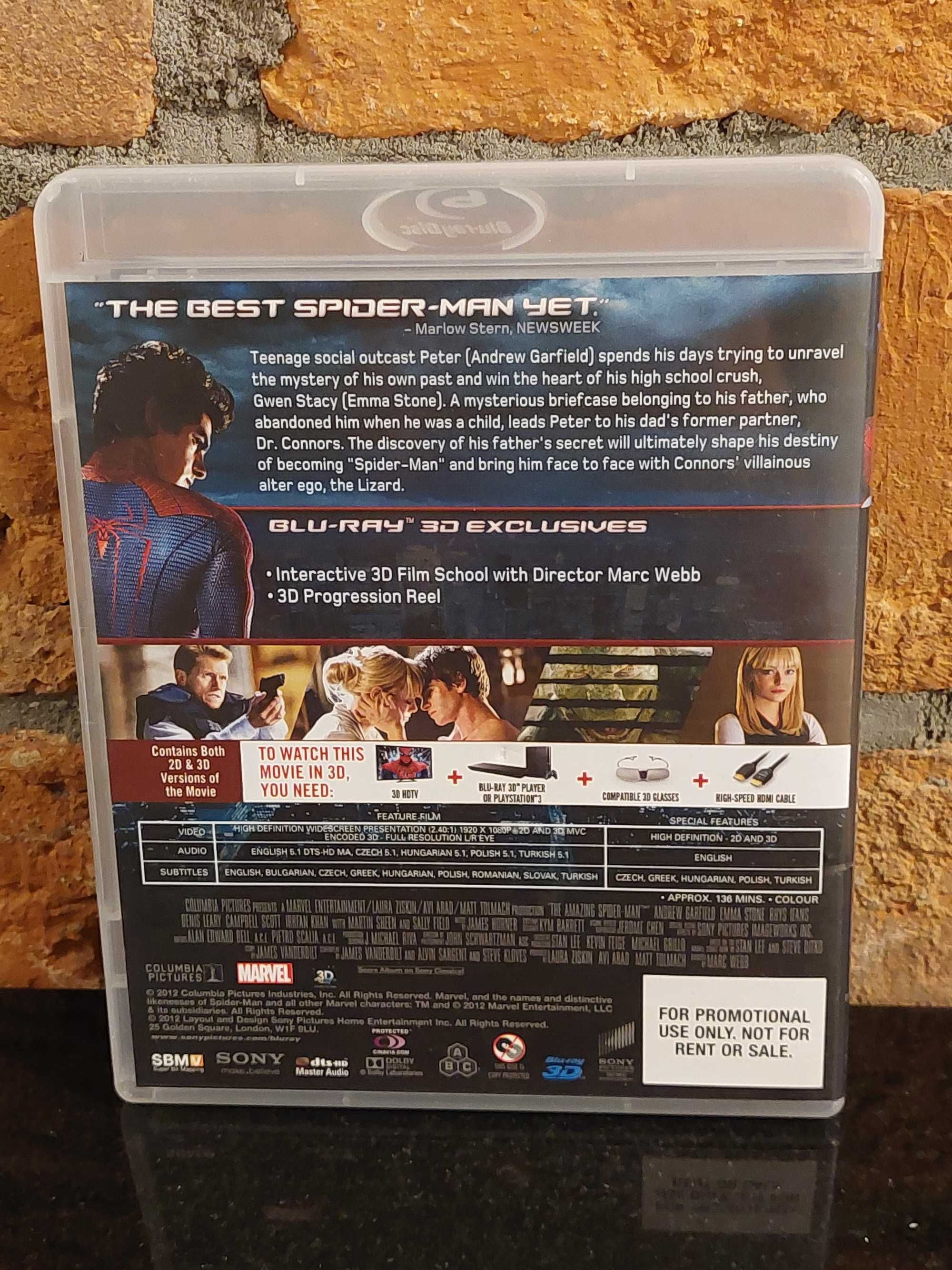 Płyta Film Blu-ray Niesamowity Amazing Spider-Man 2D 3D PL jak Nowa