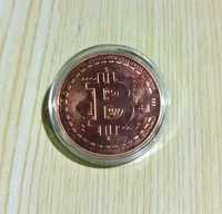 NOWA moneta Bitcoin brązowa