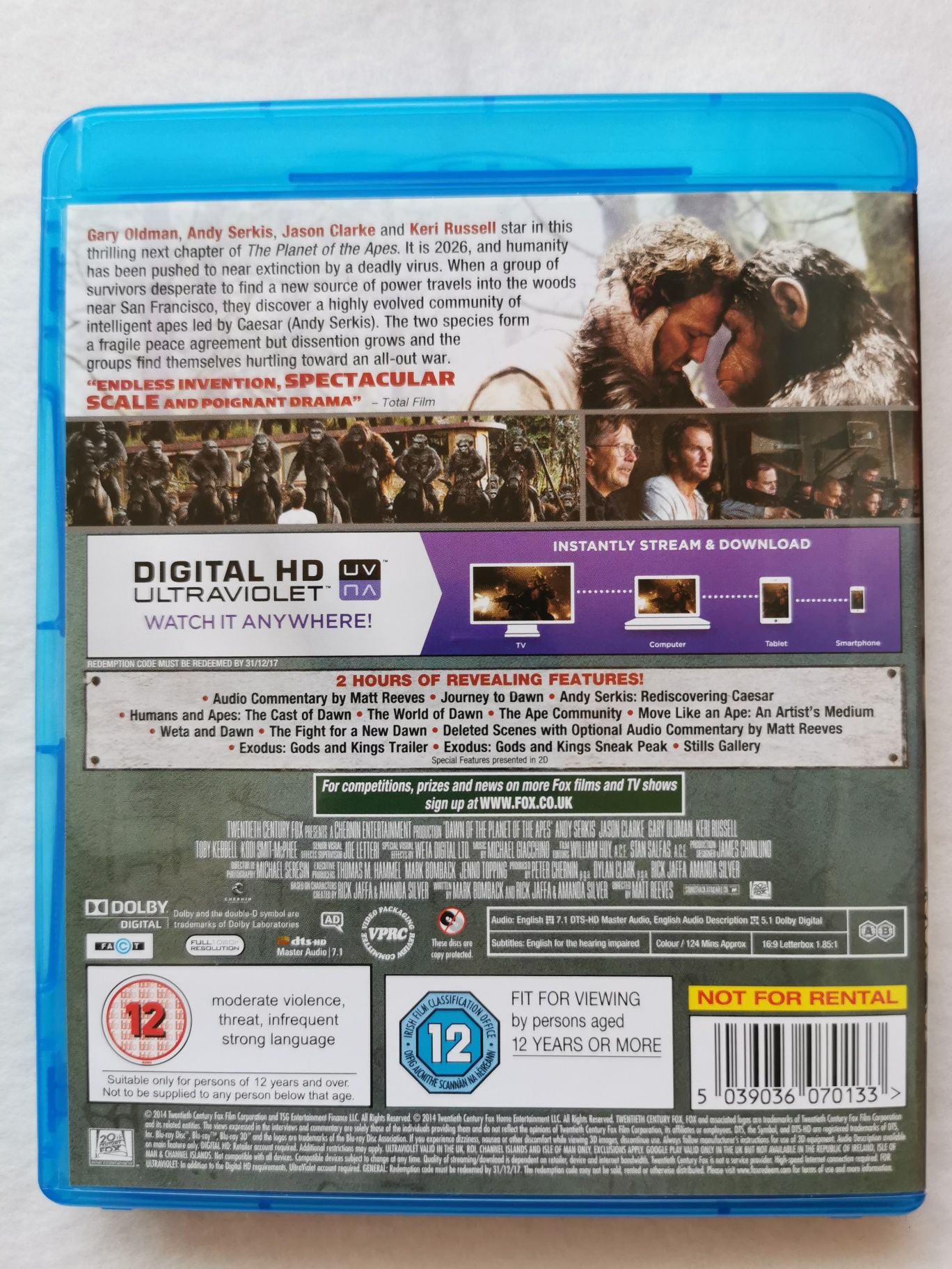 Dawn of the Planet of the Apes (Ewolucja Planety Małp) Blu-ray (En)