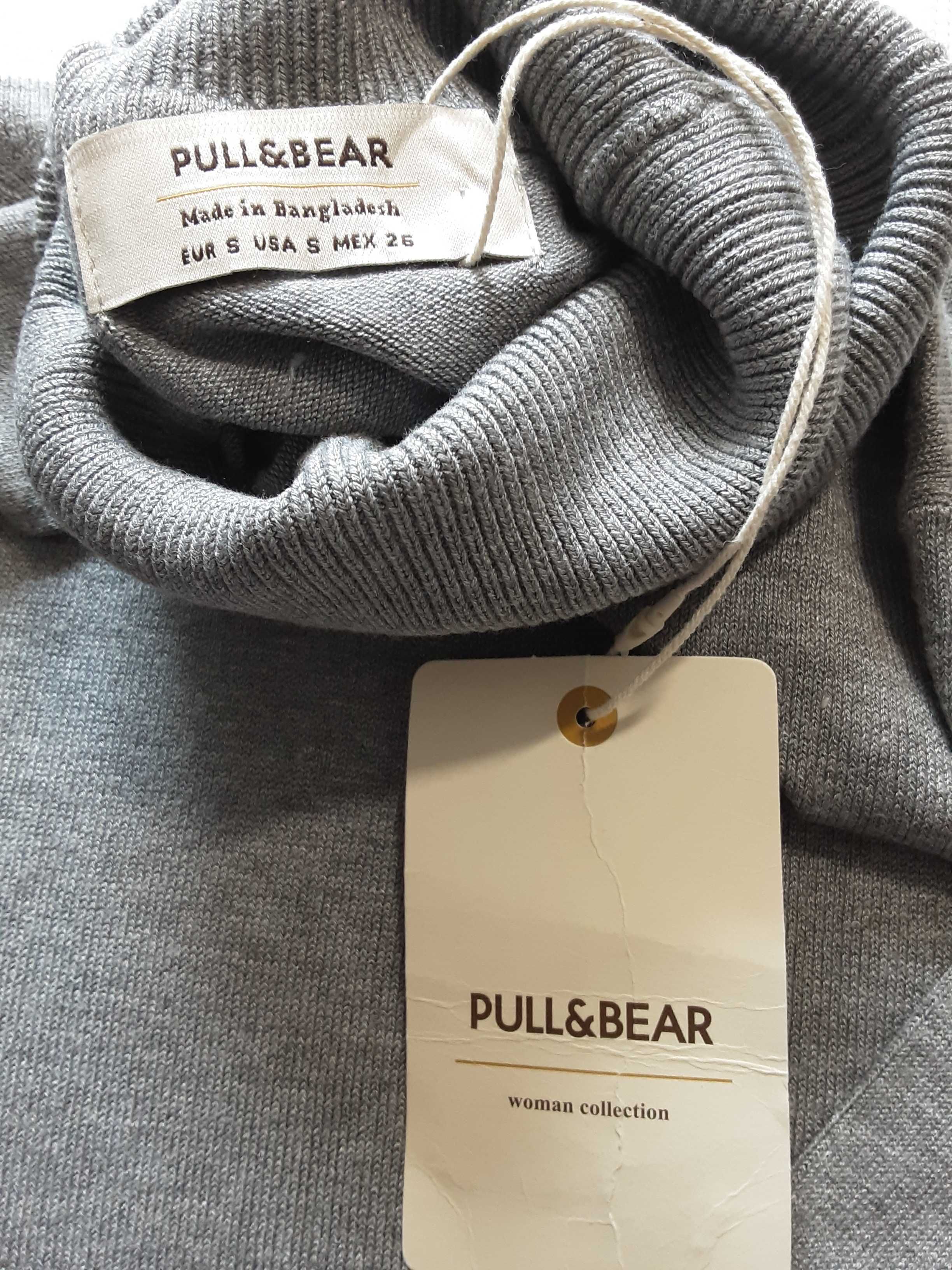 S 36 Pull & Bear golf klasyczny szary