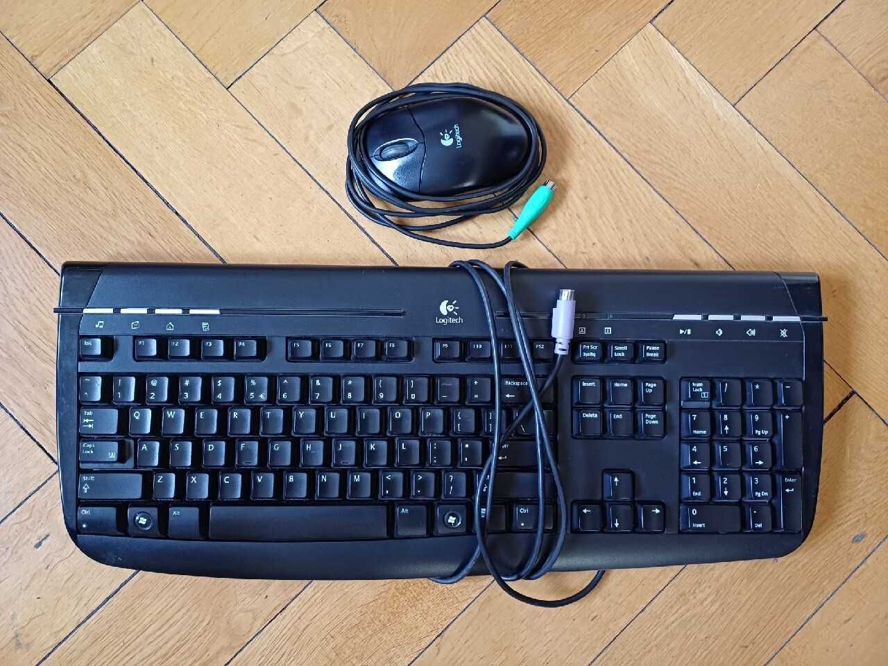 Mysz i klawiatura Logitech PS/2
