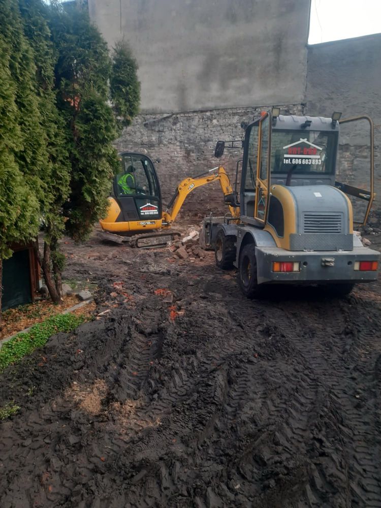 Wyburzenia, Rozbiórki, Budowa Dróg, Podbudowa, Niwelacja, Prace Ziemne
